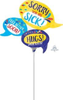 Mini Shape Get Well Sentiments Balloon