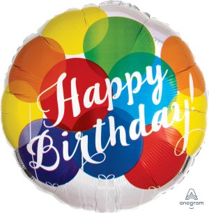 18" Happy Birthday Balloons