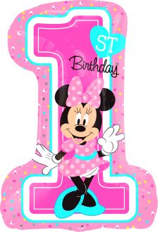 SuperShape Minnie 1st Birthday Balloon