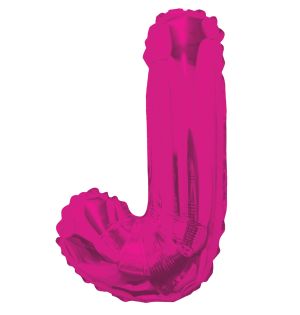 14" Pink Letter J Balloon