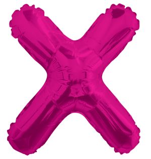 14" Pink Letter X Balloon