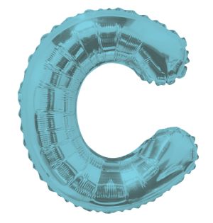 14" Light Blue Letter C Balloon