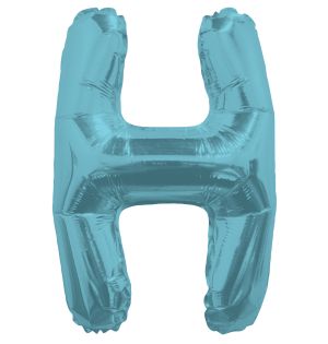 14" Light Blue Letter H Balloon