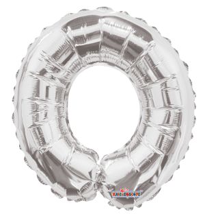 14" Silver Letter O Balloon