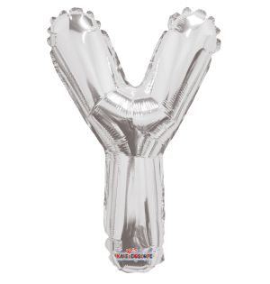14" Silver Letter Y Balloon
