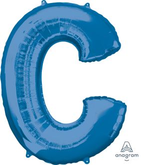 34" Blue Letter C Balloon
