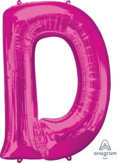 34" Pink Letter D Balloon