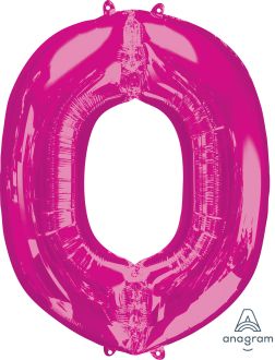 34" Pink Letter O Balloon