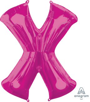 34" Pink Letter X Balloon