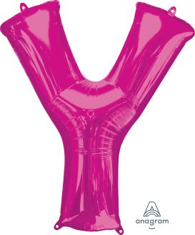 34" Pink Letter Y Balloon