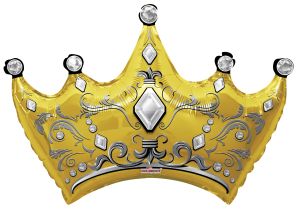 36" Crown Gold Balloon