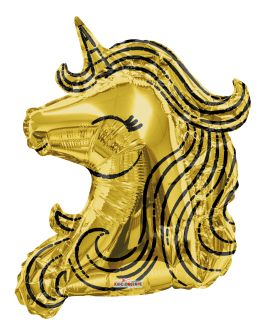 36" Gold Unicorn Balloon