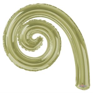 Kurly Spiral Dark Olive Balloon