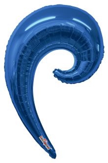 36" Kurly Wave Blue Balloon