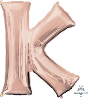 34" Rose Gold Letter K Balloon