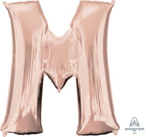 34" Rose Gold Letter M Balloon
