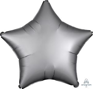 18" Satin Luxe Platinum Star (non-packaged) Balloon
