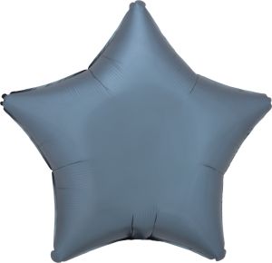 18" Satin Luxe Steel Blue Star (non-packaged) Balloon