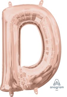 16" Rose Gold Letter D Balloon