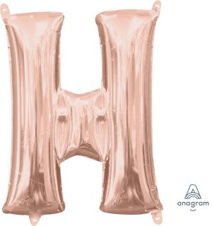 16" Rose Gold Letter H Balloon