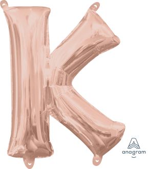 16" Rose Gold Letter K Balloon