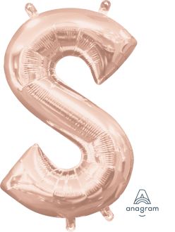 16" Rose Gold Letter S Balloon