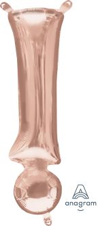 16" Rose Gold Symbol ! Exclamation Balloon