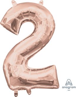 16" Rose Gold Number 2 Balloon