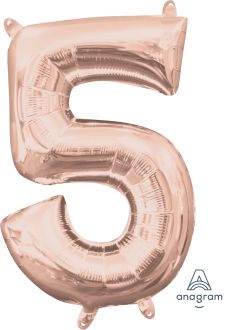 16" Rose Gold Number 5 Balloon
