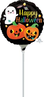 09" Happy Ghost & Pumpkins Balloon