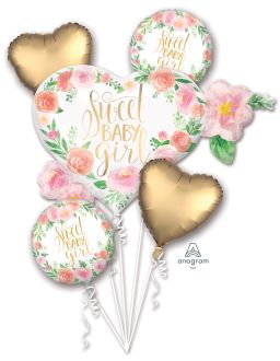 Balloon Bouquet Floral Baby Girl