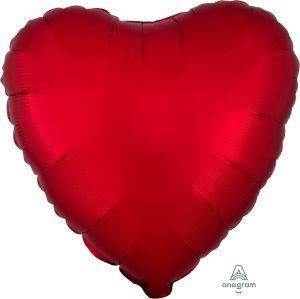 18" Satin Luxe Sangria Heart Balloon