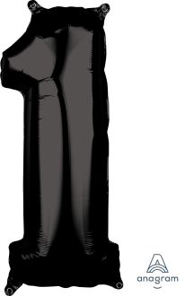 26" Black Number 1 Balloon