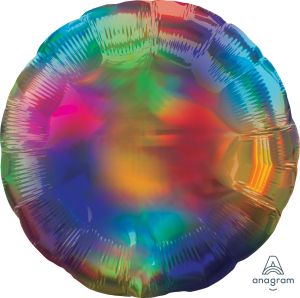 18" Iridescent Rainbow Circle (non-packaged) Balloon