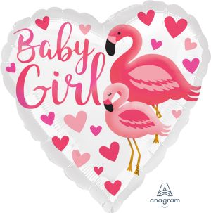 18" Flamingo Baby Girl Balloon