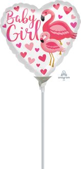 09" Flamingo Baby Girl Balloon