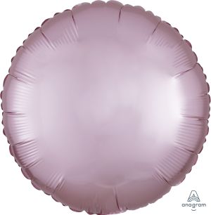 18" Satin Luxe Pastel Pink Circle Balloon