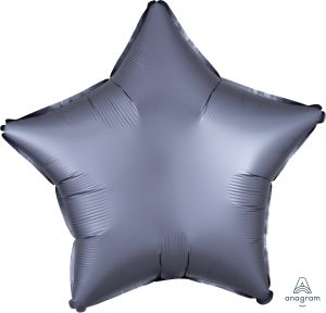 18" Satin Luxe Graphite Star (non-packaged) Balloon