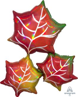 SuperShape Iridescent Leaves Balloon