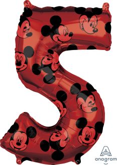 26" Mickey Mouse Forever Number 5 Balloon