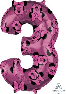 26" Minnie Mouse Forever Number 3 Balloon