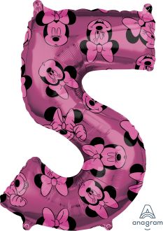 26" Minnie Mouse Forever Number 5 Balloon