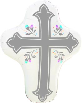 SuperShape Holy Day Cross Balloon