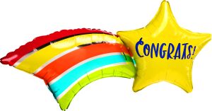 SuperShape Congrats Shooting Star Balloon