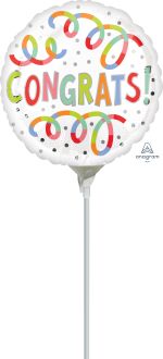 09" Congrats Swirls Balloon