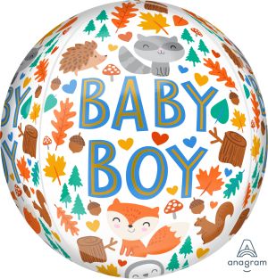 Orbz Baby Boy Woodland Fun Balloon
