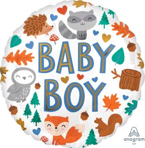 Jumbo Baby Boy Woodland Fun Balloon