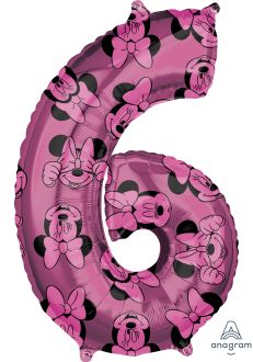 26" Minnie Mouse Forever Number 6 Balloon