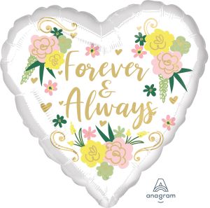 18" Forever and Always Floral Balloon