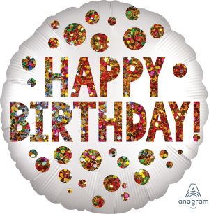 Jumbo Satin Birthday Sequins Balloon